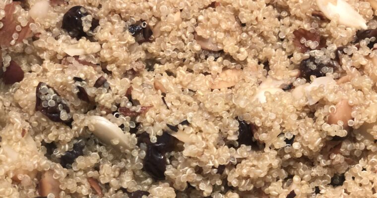 Quinoa with Sliced Almonds and Dried Cranberries or Dried Cherries