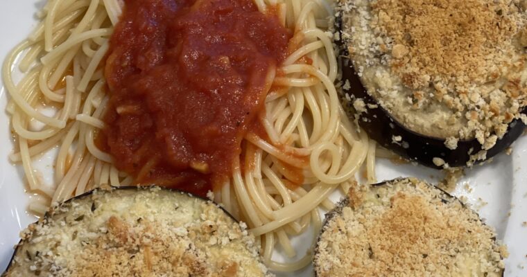 Baked Cheesy Eggplant with Pasta