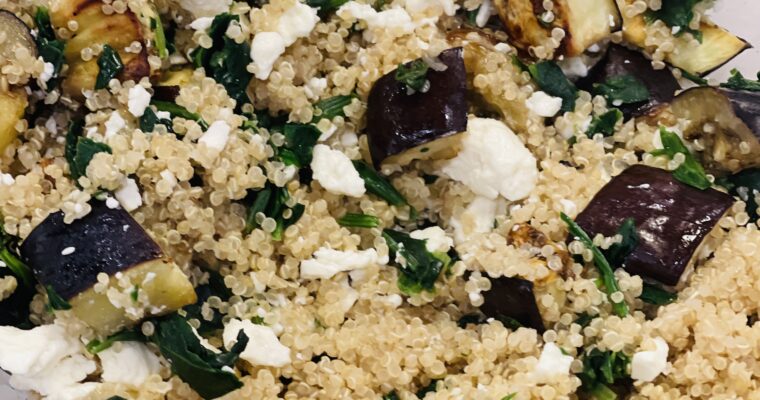 Quinoa with Roasted Veggies and Feta